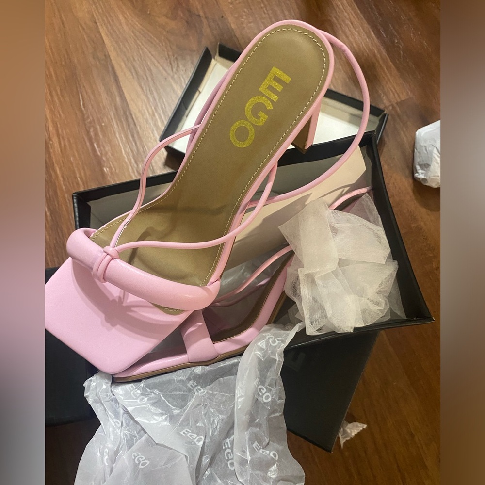 EGO Light Pink Strappy Heels